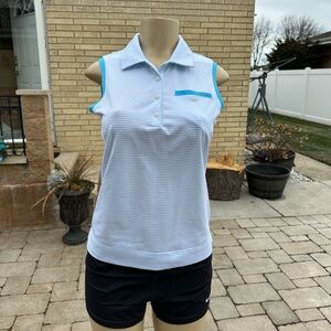 Adidas Golf Striped Sleeveless climalite top Size S